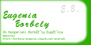 eugenia borbely business card